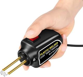 Máquina de soldadura de plástico de 100 W, kit de reparación de parachoques de coche, grapadora de calor con 200 clavos de soldadura, plana/esquina exterior/esquina interior/hebillas