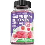 Raspberry Ketones - 4000 mg - Food Supplement to Support Natural Healthy Weight Management & Keto Diet for Adults, 120 Capsules