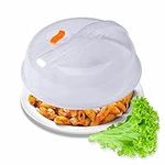 Microwave Cover Heavy Duty Food Cover Anti Splatter Cover Guard Lid With Stream Vent Dishwasher Safe Microwave Plate Cover For Dishes Plates Cooking Essentials Kitchen Accessories (1Pc)