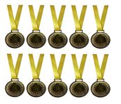 Eknoor Sports Medal for School Winner, Sports Champion (Set of 10) (Golden)