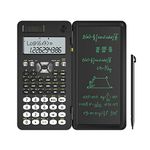 NEWYES Scientific Calculators with Writing Tablet, Upgraded 991MS Solar Energy LCD Science Calculator Notepad with 349 Function,Foldable Calculator for Students, School and College (991MS)