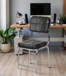 RATISON Office Chair Reception Waiting Area Home Study Visitor Chair Without Arms Heavy Duty Chair (1, Black, Heavy 3)