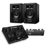 M-Audio Recording Bundle - AIR 192x4 USB C Audio Interface with 1 XLR in, BX3 3.5" Studio Monitor Speakers Pair and Music Production Software