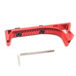 TRIROCK Red Tactical Aluminum Link Curved Angled Hand Stop fits M-LOK handguard rail system