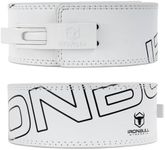 Lever Weightlifting Belt – 10mm Lever Belt for Squats & deadlift – Lever Lifting Belt for Men & Women - Lower Back Support Belt for Weight Lifting, Gym, Fitness & Weight Training (White, Small)