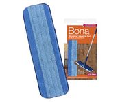 Bona Microfiber Cleaning Pad (Anti Bacterial) | Wood, Stone, Tile, Marble, Granite, Vinyl & Laminate Floor Cleaning | Washable & Resusable Pad | Mop Head Cloth | Non Sticky & Scratch Proof | High Water Absorbant | Replacement Pad | Wet & Dry | Easy & Daily Use