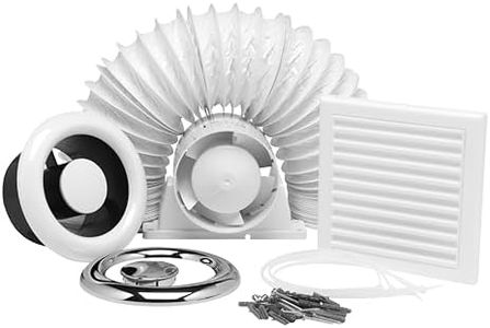 Xpelair Airline Al100T 4"/100mm Inline Axial Extractor Fan with Timer for Bathrooms and Shower Rooms, Complete with Loft Fitting Kit, White