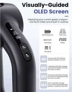Bob and Brad D6 Pro Deep Tissue Massage Gun – 16mm Amplitude, OLED, 7 Heads