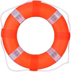 20 Inch Pool Safety Life Preserver Ring Buoy for Pool, Swimming Swim Foam Ring Pool Buoy Pool Safety Throw Rings Rescue Lifeguard Wall Decoration (Orange)
