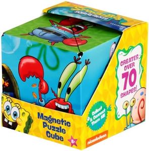 SHASHIBO Spongebob Squarepants Shape Shifting Box - STEM Magnetic Fidget Cube that Transforms Into Over 100 Shapes, Download Fun in Motion Toys Mobile App (Krusty Krab)