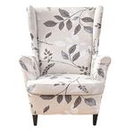 KRFOONN Wingback Chair Covers Slipcovers 2 Piece Stretch Wing Chair Covers Spandex Slipcovers Wingback Sofa Covers Armchair Covers Non-Slip Furniture Protector for Living Room Wingback Chairs, A26