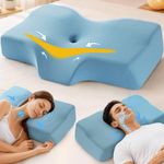 Hydomi Cervical Memory Foam Pillow for Neck and Shoulder Pain - Adjustable Orthopedic Pillow with Hollow Design - Bed Bolster Pillow with Cooling Washable Cover for Side, Back & Stomach Sleepers
