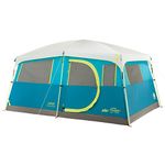 Coleman Camping Tent, 8 Person Tenaya Lake Fast Pitch Cabin Tent with Closet, Light Blue