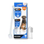 VETIQ Denti-Care Kit for Dogs 2+ Months & Cats 3+ Months Contains a Enzymatic Toothpaste to Help Fight Tartar & Reduce Dental Plaque, a Toothbrush & a Silicone Finger Sleeve, 70 g (Pack of 1)
