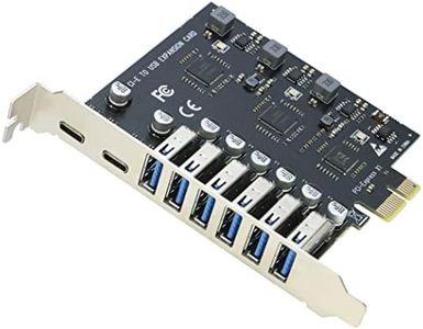 USB 3.0 PCIe Card, RIITOP PCI-e to 2Port USB C + 6 Port USB 3.0 Internal Expansion Card 5Gbps