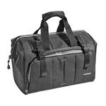 Mantona Doctor Bag Camera Bag (with Various Additional Pockets Inside and Outside, with Removable Camera Inner Bag, Shoulder Strap, Rain Cover, Suitable for DSLR and System Cameras) Black