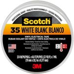 3M 10828 Scotch 35 Vinyl Electrical Color Coding Tape, 3/4-Inch x 66ft, White