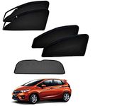 Auto Addict Zipper Magentic Car Sunshades Set of 5 Pcs Black with Dicky Rear Window for Honda New Jazz(2015-2022)/WRV