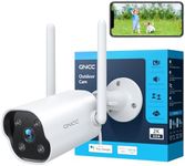 GNCC Security Camera Outdoor, 2K CCTV Camera, Cameras House Security, 2-Way Audio, Audio & Motion Detection, Night Vision, App Notification, APP Control, Waterproof, 2.4G WiFi, Wired 9.8 FT, T1Pro