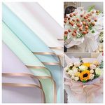 Waterproof Flower Wrapping Paper, 50 Sheets Bouquet Paper Wrapping Paper for Flowers for Wedding Birthday Party Decoration Wrapping Paper, 58 cm, 5 Colours