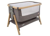 Tutti Bambini CoZee® Bedside Crib/Co-Sleeper with Breathable Mesh Window, Travel Bag and Easy Fold (Oak and Charcoal)