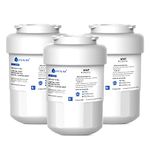 Lifefilter MWF Water Filter for GE Refrigerators, Replacement for GE MWF, MWFP, HDX FMG-1, MWFA, GWF, GSE25GSHECSS, WFC1201, RWF1060, 197D6321P006, 9991, PC75009（3 Pack)