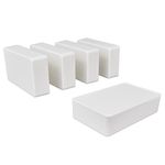 Project Box Therlan 5 Pack Dustproof Electronics Box DIY ABS Junction Box Plastic Prototype Project Enclosure Universal Project Connecting Case For Indoor Outdoor 100mm x 60mm x 25mm (White)