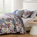 Barefoot Bungalow Perry Quilt Set, Full/Queen, Slate Blue