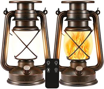 SHEDALED Solar Lantern Outdoor, Hanging Solar Lights Flickering Flame LED Vintage Lantern, Waterproof Camping Lamps, Auto On/Off Landscape Decor for Table Patio Garden Yard Pathway Porch, 2 Pack