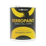 FIRST4MAGNETS FerroPaint® Charcoal Magnetic Paint for Walls, Bedroom, Office, Kitchen, Playroom, Classroom, DIY and Renovation - 1 Litre - 2 Tins