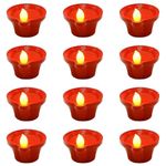 Sun it Presents Water Sensor Diya for Home Decoration Electric Smokeless LED Diya Lights, Candle for Home Decor, Diwali Festivals Decoration,Christmas,New Year, Festivals (Pack of 12)