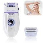 Pivdo 2 in 1 Electric Shaver & Trimmer for Men Beard Bikini Private Part Trimmer Face & Full Body Epilator for Women with Flexible Head Mini Facial Hair Removal Epilators Machine for Women
