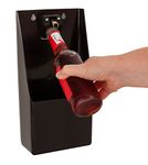 Beaumont Plastic TM Pub Bar Stand-Up/Wall Mounted Bottle Opener and Catcher, Black, 30cm x 15.2cm x 8.6cm