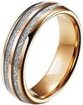 ANAZOZ Mens Promise Rings Engraved Men Rings Men Promise Rings,Tungsten Wedding Band Ring for Men Simple Round 6mm Men Rings Rose Gold Ring Size X 1/2