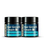 USTRAA Hair Growth Cream - 100g (Set of 2) with Onion Extract, Neelbhringadi, Blackseed Oil - Boosts hair growth, Prevents hair fall - No Parabens, No Mineral Oil