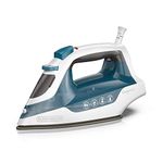 Black+Decker IR06VC BLACK+DECKER Easy Steam Compact Iron, Professional EvenSteam Non-Stick Soleplate, Blue/White, IR06VC, Blue