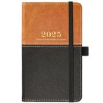 2025 Pocket Calendar - 2025 Pocket Planner from Jan. 2025 to Dec. 2025, Small Pocket Planner for Purse with Elastic Closure, Inner Pocket