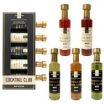 Kimm & Miller Gin Gift Set with 5 Flavoured Gin Cocktail Syrups - Luxury Gin Gifts for Men & Women with 5 Syrups - Includes Rhubarb and Ginger and More