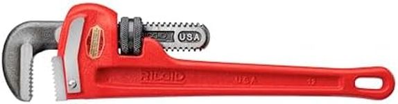 RIDGID 31015 Model 12 Heavy-Duty Straight Pipe Wrench, 12-inch Plumbing Wrench