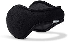 180s Degrees Winter Ear Warmers | Behind-the-Head Adjustable & Foldable Earmuffs, Black, One Size