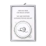 Philip Jones Silver Plated Sister Quote Stretch Bracelet with Gift Box