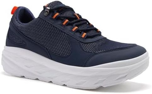 Men's Orthopedic Diabetic Extra Wide Walking Shoes: Casual Plantar Fasciitis Supportive Ankle Heel Pain Relief Trail Sneakers, Breathable Soft High Arch Bunions Recovery Tennis Shoes Indigo Size 10.5