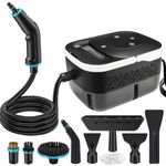 2500W Handheld Steam Cleaner for Home,Portable Steamer Cleaning Machine with Large Capacity Tank & 10 Accessories,Multipurpose Steamer for Kitchen, Bathroom, Tile, Grout,Car Detailing (White)