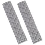 ANDALUS Soft Seat Belt Cover Pad Pack of 2, Drive Safely with Our Comfortable Seatbelt Covers, Universal Usage & Fit for All Cars, Suvs, Trucks & Backpack (Grey, 10.8 Inch)