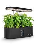 iDOO Hydroponics Growing System Indoor Garden, 10 Pods Indoor Herb Garden Kit with Grow Light, Automatic Timing, Plants Germination Kit with Pump, Hydroponic Planter Up to 15", Gardening Gift