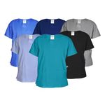 Lynwood Medical Uniforms Scrubs Top Women Short Sleeves Beauty Carers Tunics Scrubs For Professional Healthcare Hospital Dental Work Wear Nurse Uniform Scrub Tops Men (Teal,M)