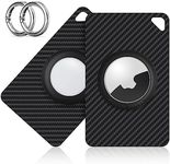 Stouchi 2Pack Airtag Wallet Card Holder, Credit Card Size Carbon Fiber Air tag Wallet Card, Airtags Card Case 6g Ultra Light and Slim Wallet Holder Compatible with Apple AirTag for Wallet, Purse