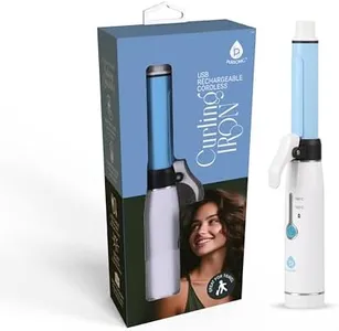 Pursonic Portable Cordless Professional Salon Quality Rechargeable USB Curling Iron, Easy to Carry, Charge Up to 40 Minutes of Use