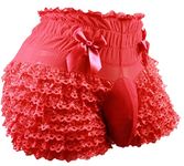 aishani SISSY pouch panties men's lace bikini briefs lingerie girlie underwear sexy for men, Hot Red, 3X-Large