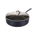 Tower T800033 Trustone Pro 28cm Non-Stick Multi-Pan, Stone-infused Titanium, Cast Steel Handle, Violet & Black , 4.5 litres